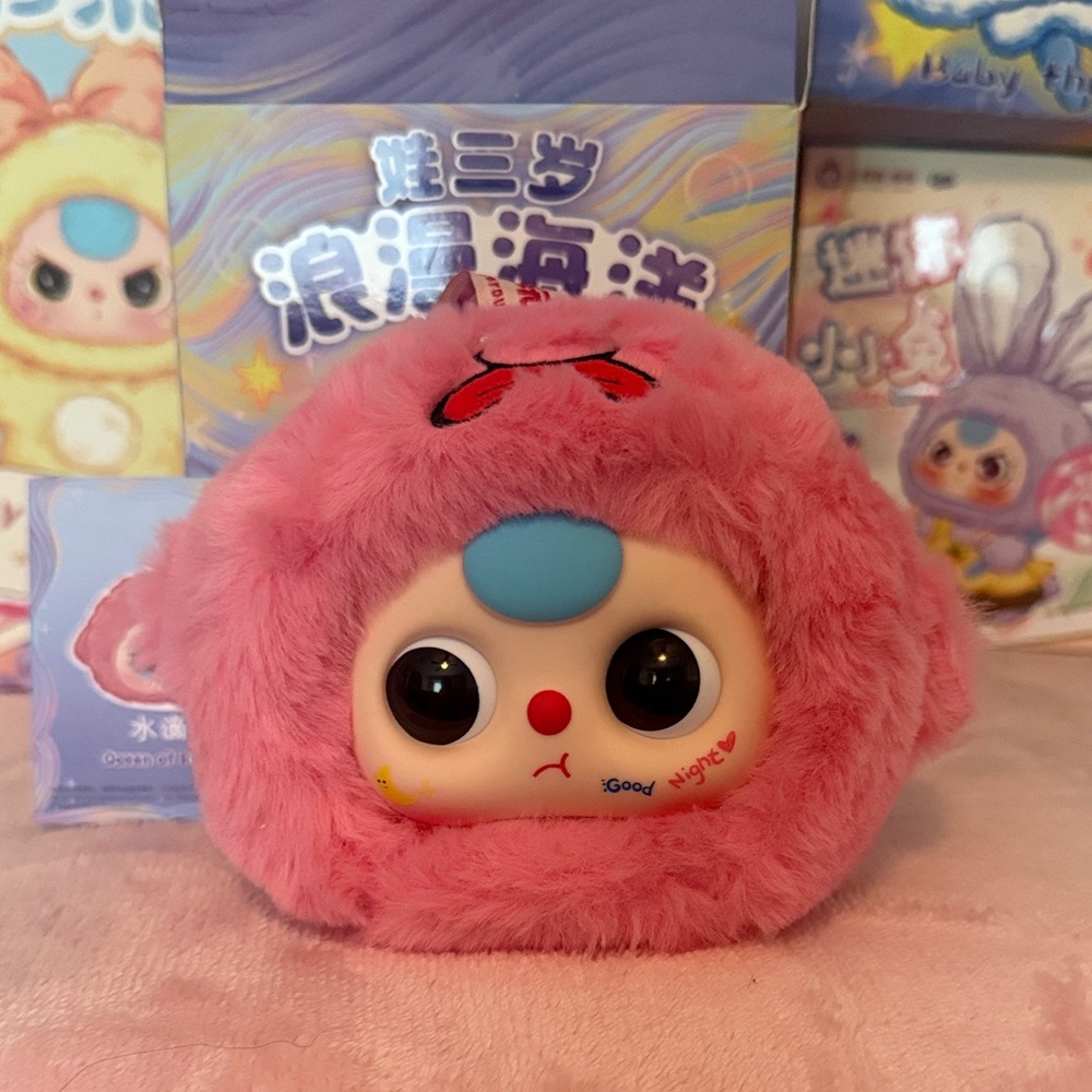 Baby 3 Ocean Romance Series (Blob Fish 😂)hard to find collection!Plush pendant